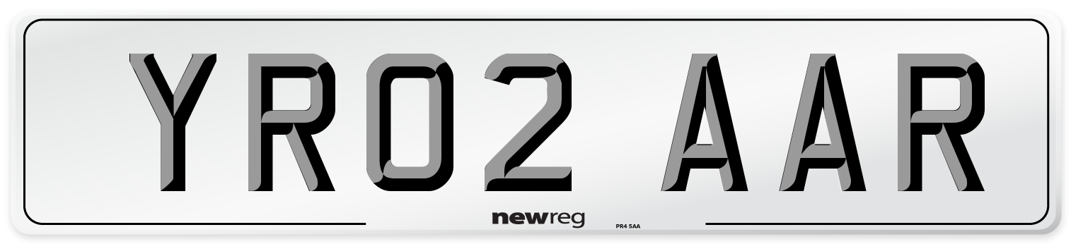 YR02 AAR Number Plate from New Reg